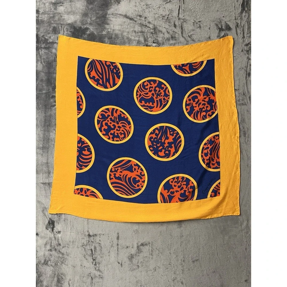 Vintage Pappagallo 100% Silk Medallion Print Scarf